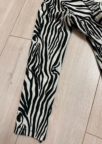 Kadın Zebra Desenli Uzun Kollu Uzun Elbise - Görsel 3