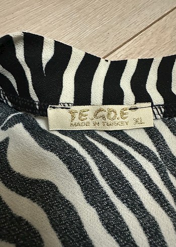 Kadın Zebra Desenli Uzun Kollu Uzun Elbise - Görsel 5