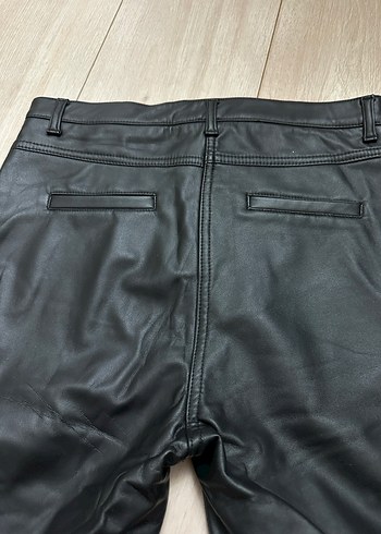 Koton Koton Deri Siyah Kadın Pantolon