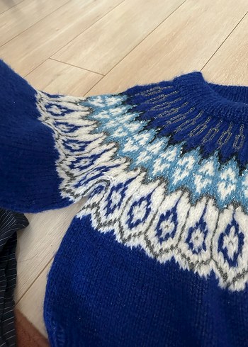 Mavi yeni yıl kazağı - Görsel 4