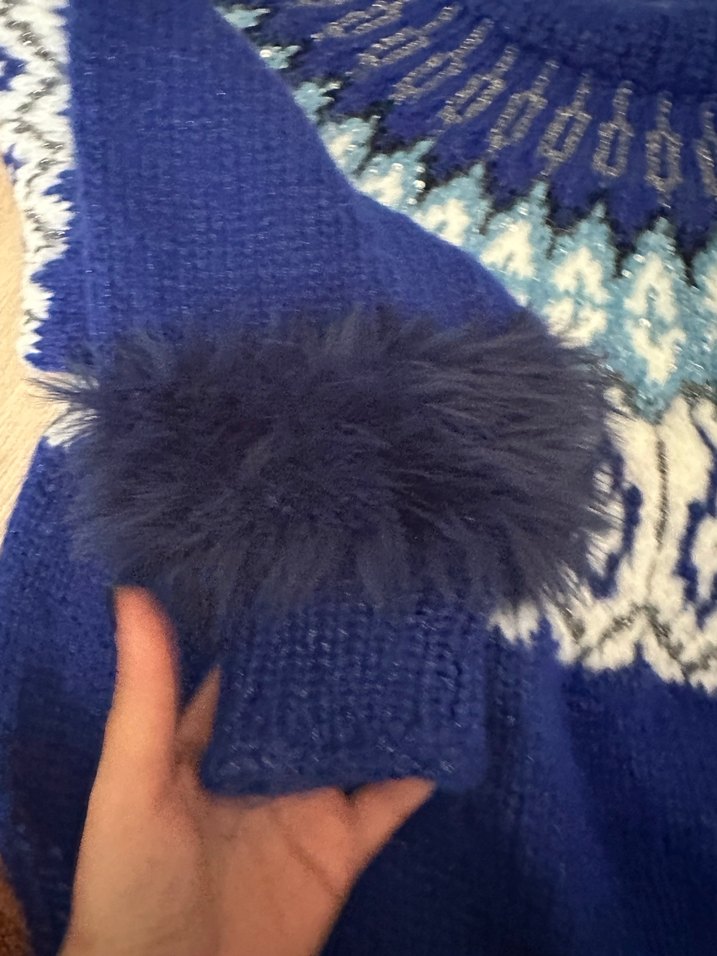 Mavi yeni yıl kazağı - Görsel 3