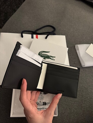  Beden siyah Renk Lacoste erkek cüzdan yeni&etiketli