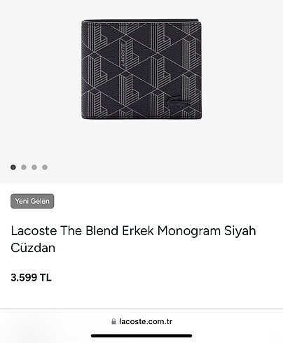 Lacoste Lacoste erkek cüzdan yeni&etiketli