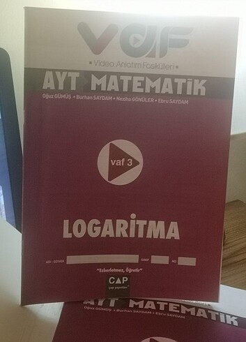  Beden Renk Çap yayınları Ayt Matematik fasikül 