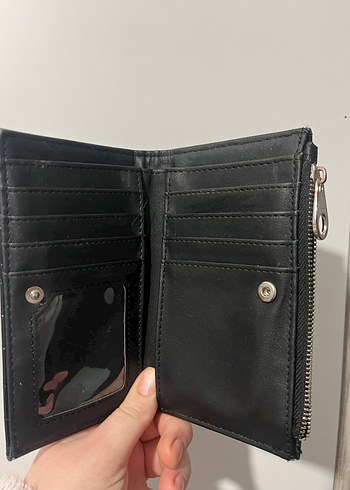 Siyah Yılan Desenli Fermuarlı Kadın Cüzdanı - Görsel 2