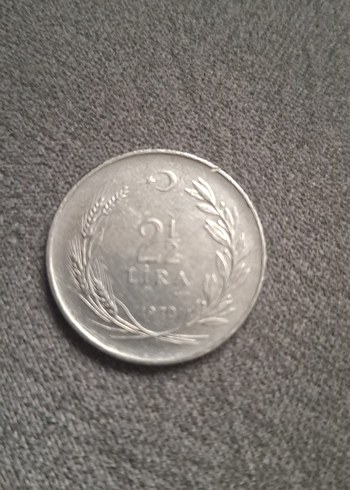Gri Vintage 2,5 Lira Hatıra Parası