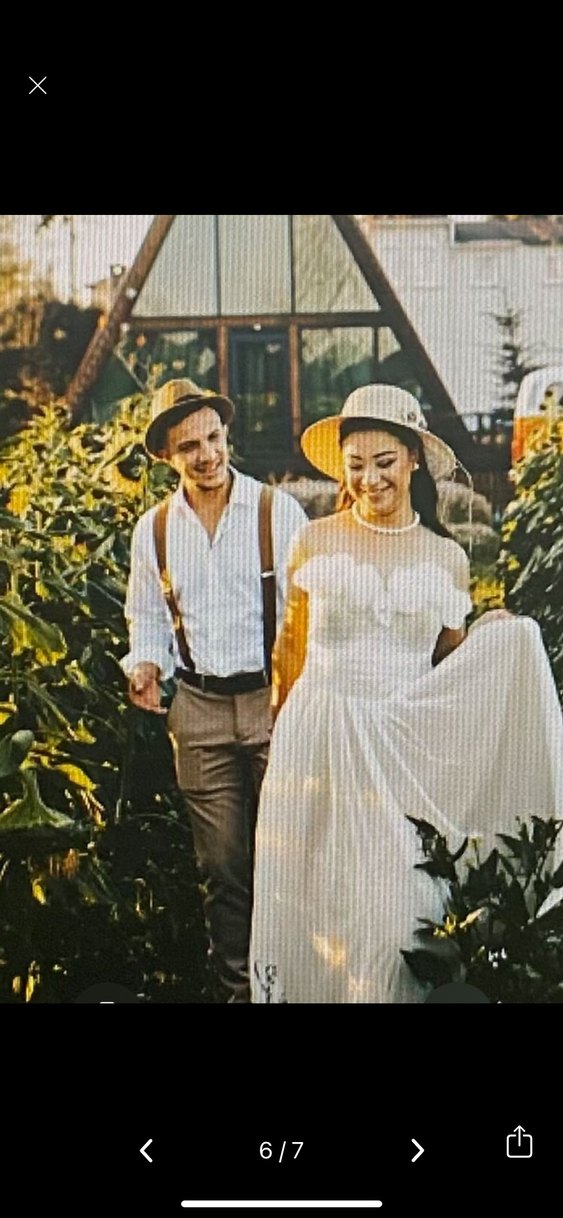 Çiçek Detaylı Straplez Uzun Gelinlik - Görsel 5