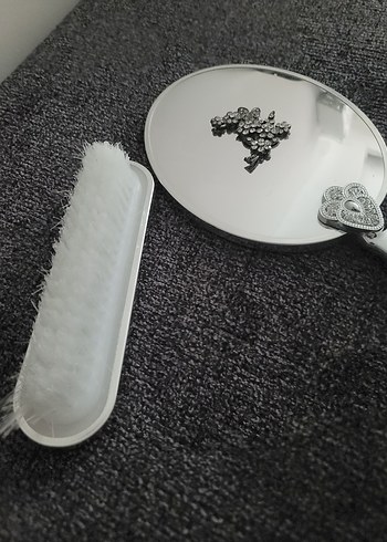 Taşlı Ayna ve fırça Seti - Görsel 2