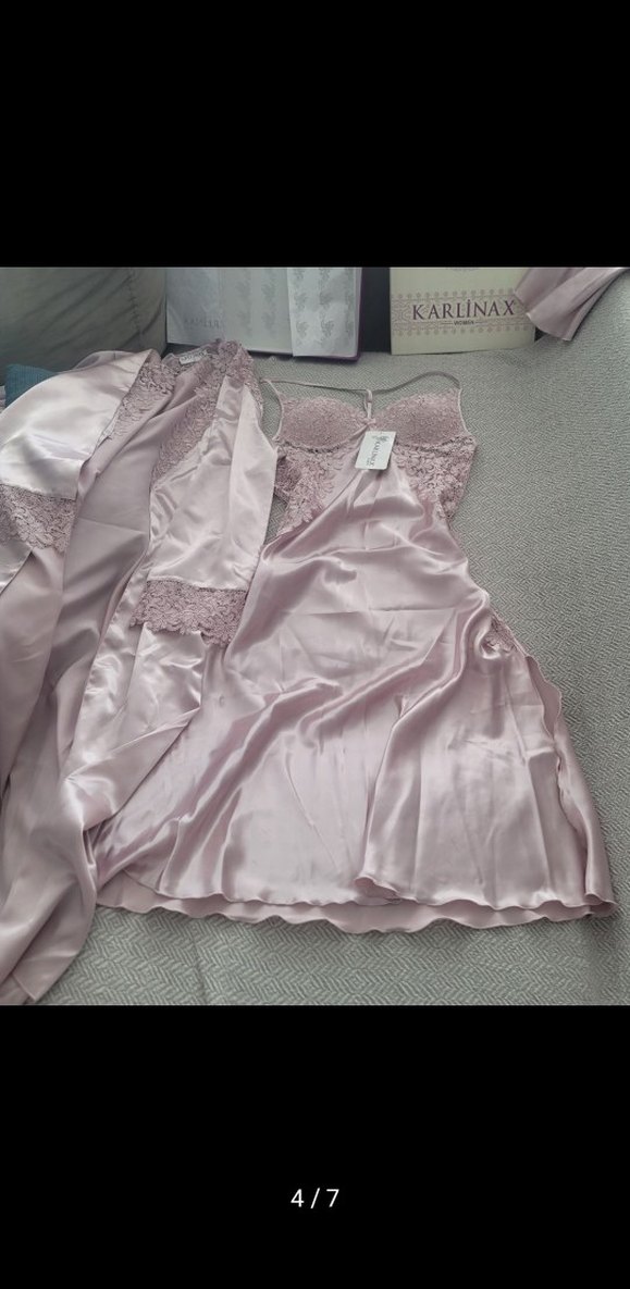 karlinax 6'lı Kadın Pijama çeyiz gecelik Seti - Görsel 4