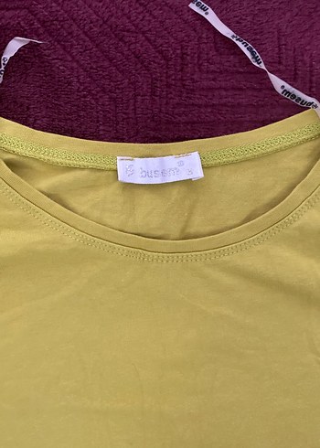 Sarı Düğmeli Uzun Kollu Hamile Tişörtü - Görsel 5