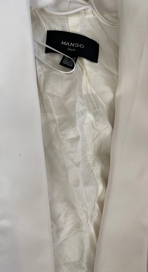 Beyaz Düğmeli Kadın Blazer Ceket - Görsel 3