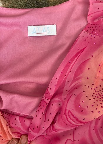 Pembe Bağlama Desenli Uzun Hamile Tunik - Görsel 3