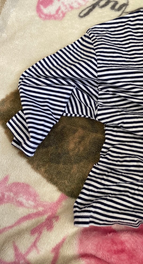 Kadın Lacivert Çizgili Uzun Kollu Bluz - Görsel 4