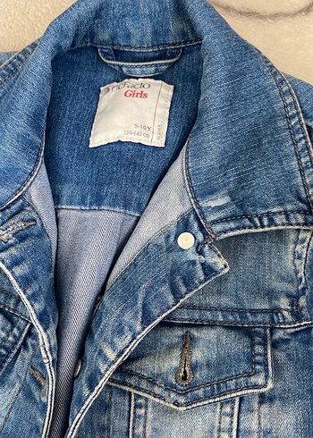 Düğmeli Mavi çocuk Denim Ceket - Görsel 2