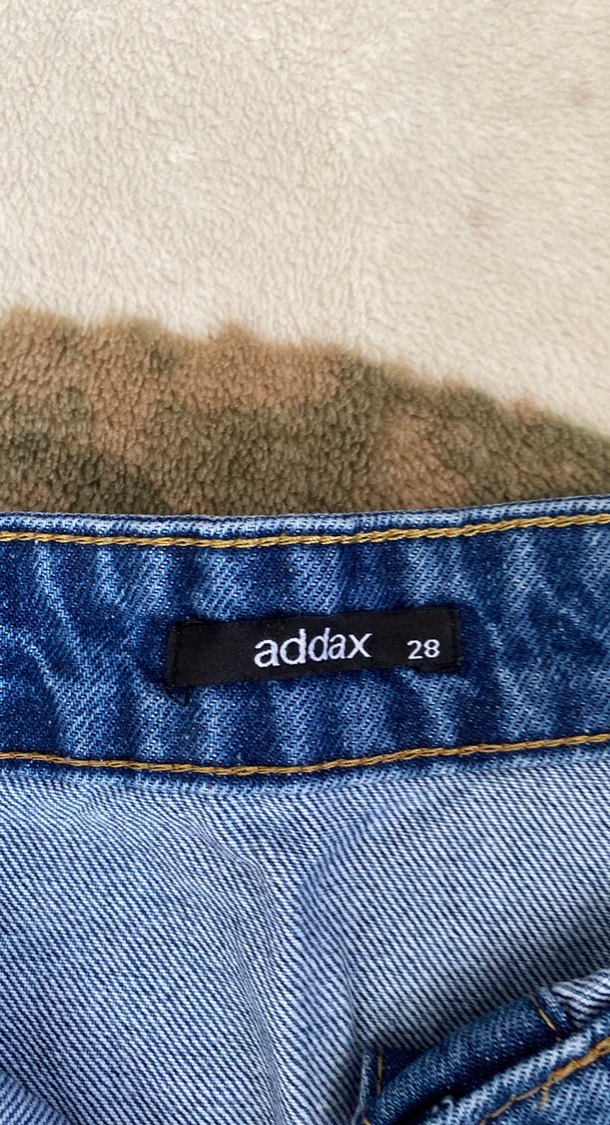 Düğmeli Koyu Mavi Denim Mini Etek - Görsel 3