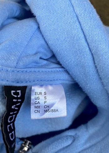 Mavi Kapüşonlu Fermuarlı Kadın Ceket - Görsel 4