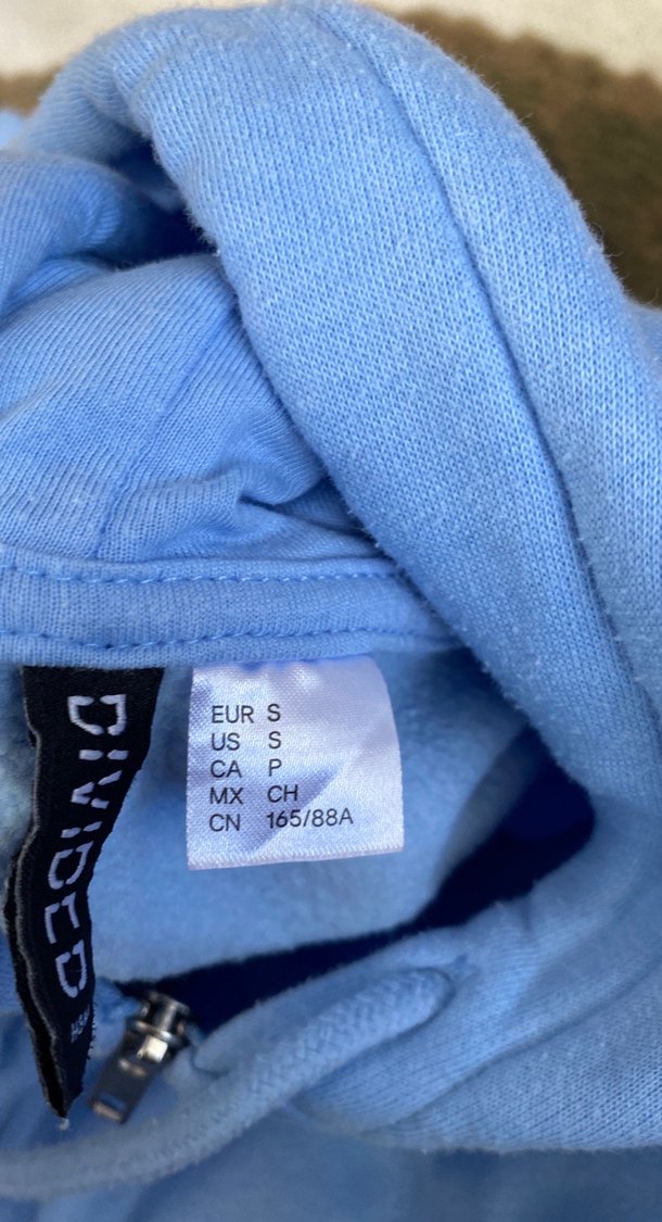 Mavi Kapüşonlu Fermuarlı Kadın Ceket - Görsel 4