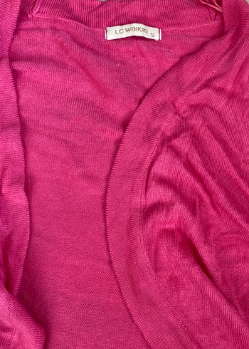 Kız Çocuk Pembe Uzun Kollu Triko Bolero - Görsel 2