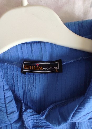 Mavi Bol Kesim Uzun Bohem Elbise - Görsel 3