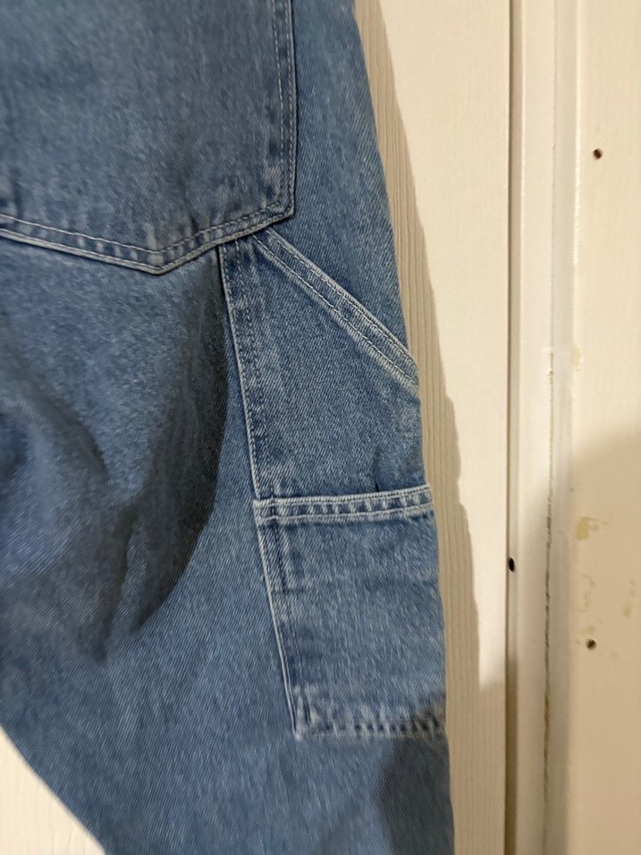 İkoa Paris Gri Mavi erkek Denim Bol Kesim Midi Pantolon — görsel 5/7