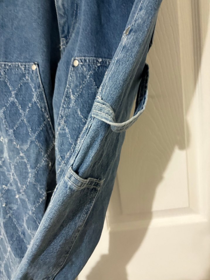 İkoa Paris Gri Mavi erkek Denim Bol Kesim Midi Pantolon — görsel 3/7