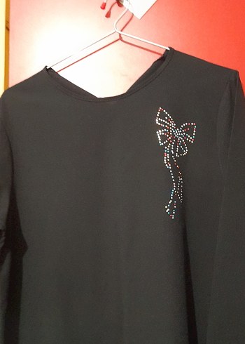 Siyah Uzun Kollu Gotik Hamile Tunik - Görsel 2