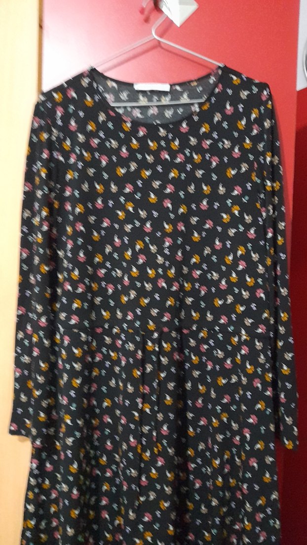 Çiçek Desenli, Piliseli Hamile Midi Tunik - Görsel 2