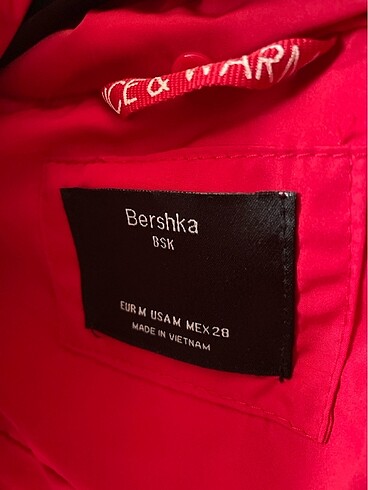 m Beden bershka kırmızı mont