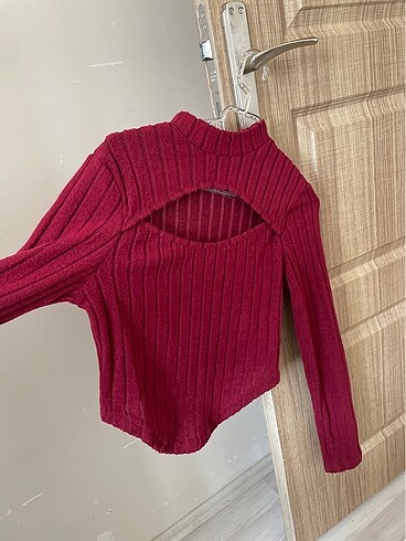 m Beden bordo Renk shein bordo crop