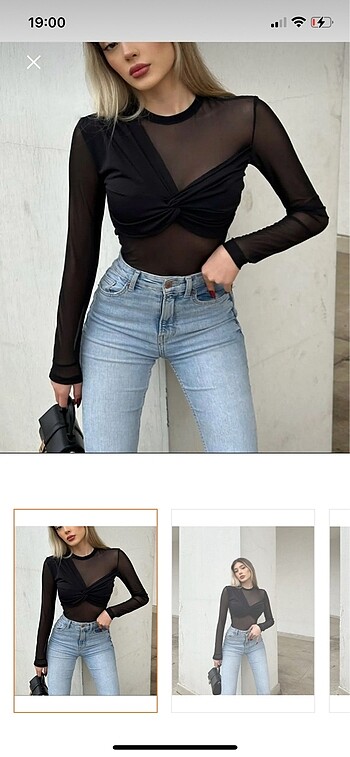 siyah tül crop