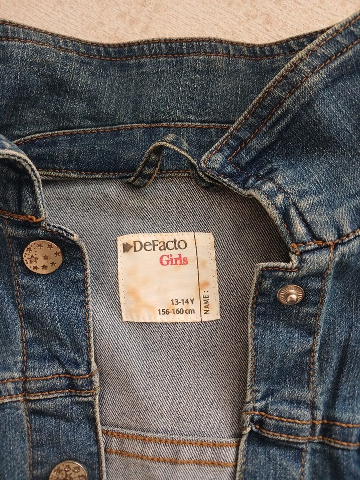 defakto çocuk kot ceket 13/ 14 yaş - Görsel 2