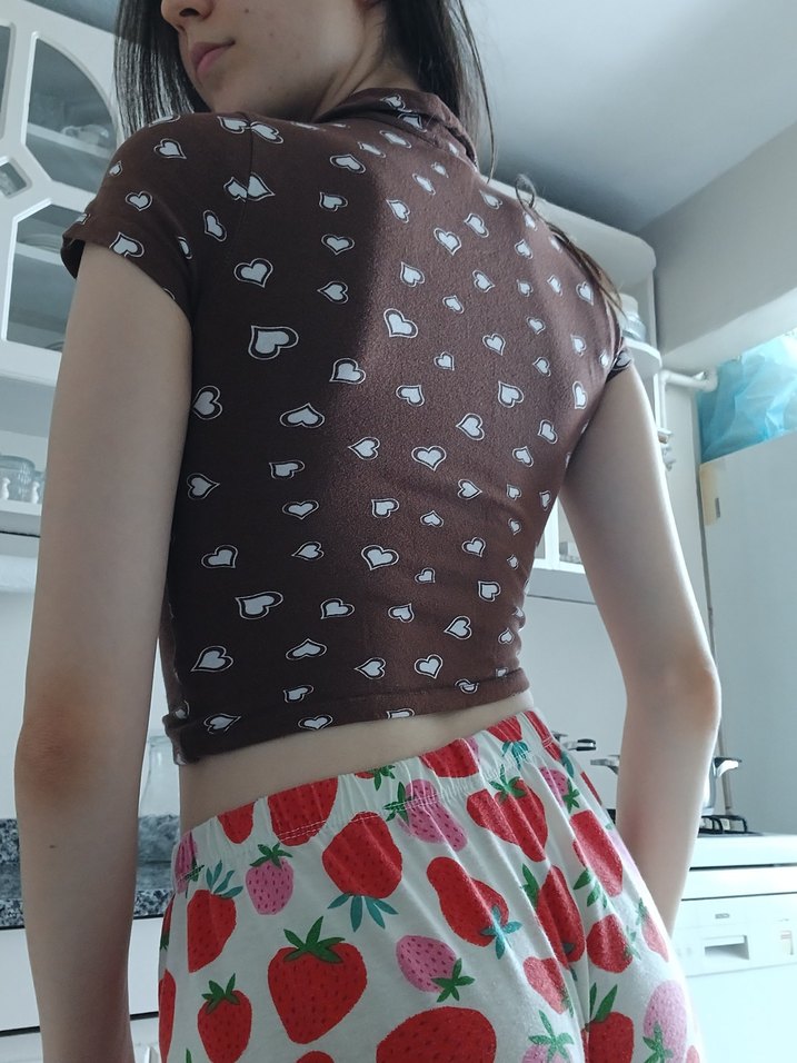 V Yaka Kahverengi önden büzgülü. - Görsel 3