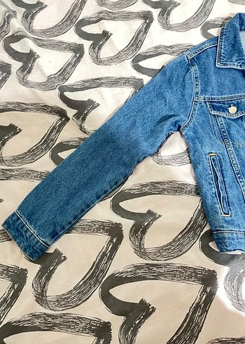 Düğmeli Mavi Kadın Denim kot Ceket - Görsel 3