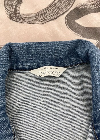 Düğmeli Mavi Kadın Denim kot Ceket - Görsel 2