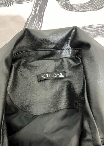 Siyah Deri Biker Ceket - Görsel 3