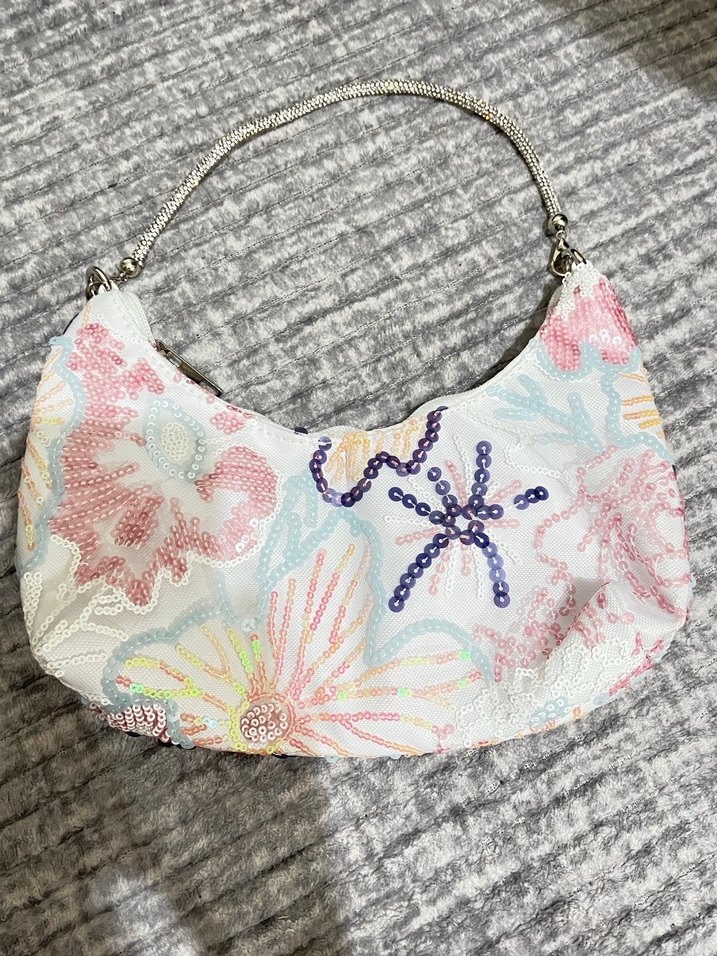 Boncuk İşlemeli Pastel Renkli Bohem Çanta - Görsel 2