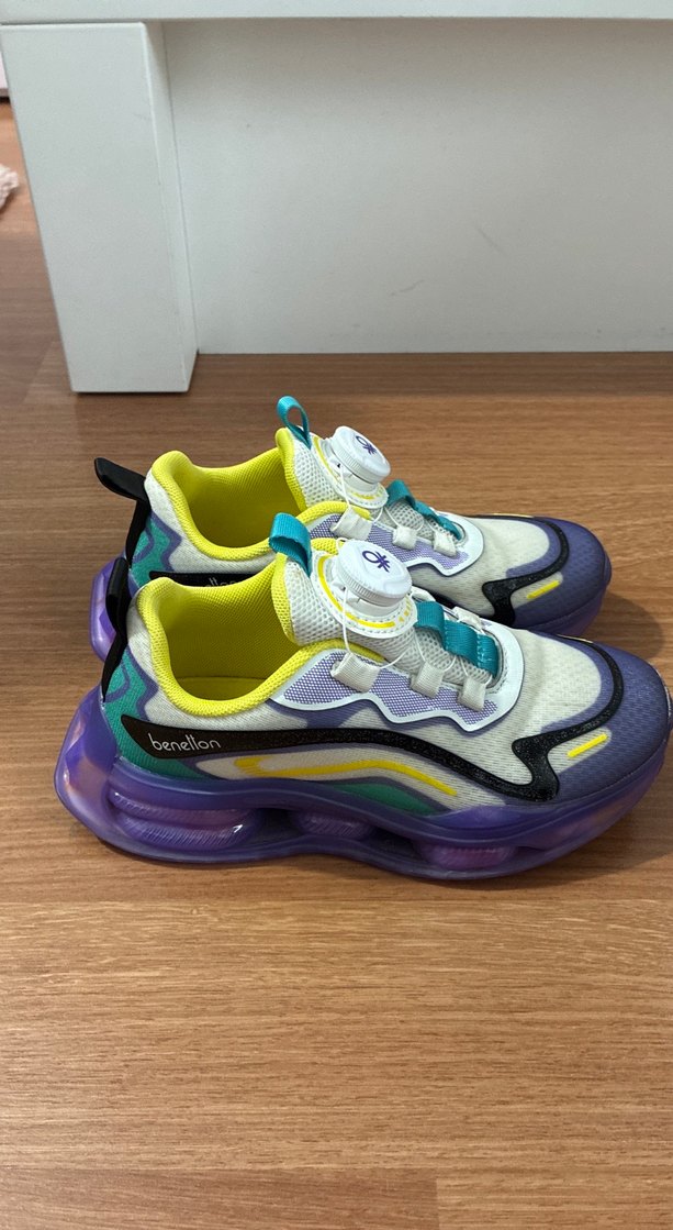 Renkli Bağcıksız Kız Çocuk Spor Ayakkabısı - Görsel 2