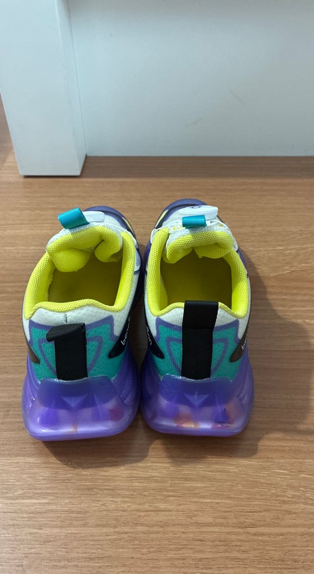 Renkli Bağcıksız Kız Çocuk Spor Ayakkabısı - Görsel 4