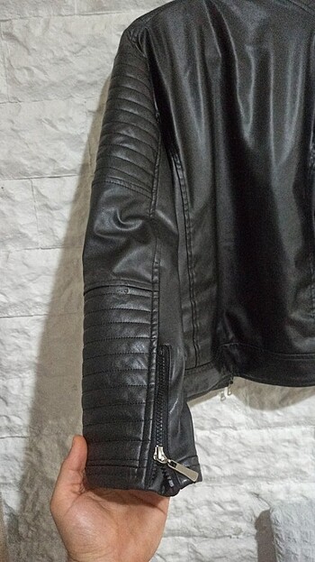l/xl Beden siyah Renk Suni deri ceket