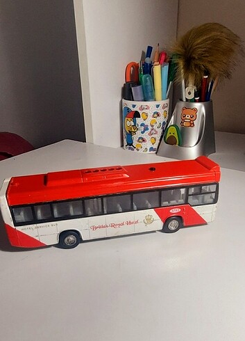 Tins toys metal, kapıları açılan otobüs