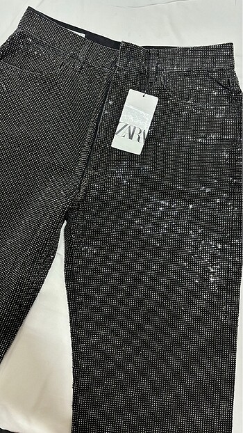 xl Beden siyah Renk Zara glitter jean