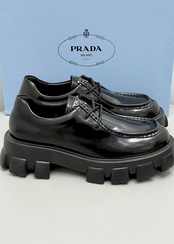 Prada Siyah Erkek Oxford Ayakkabı - Görsel 3