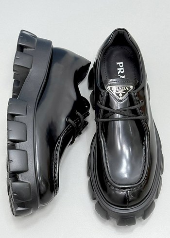 Prada Siyah Erkek Oxford Ayakkabı - Görsel 4