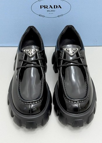 Prada Siyah Erkek Oxford Ayakkabı - Görsel 5
