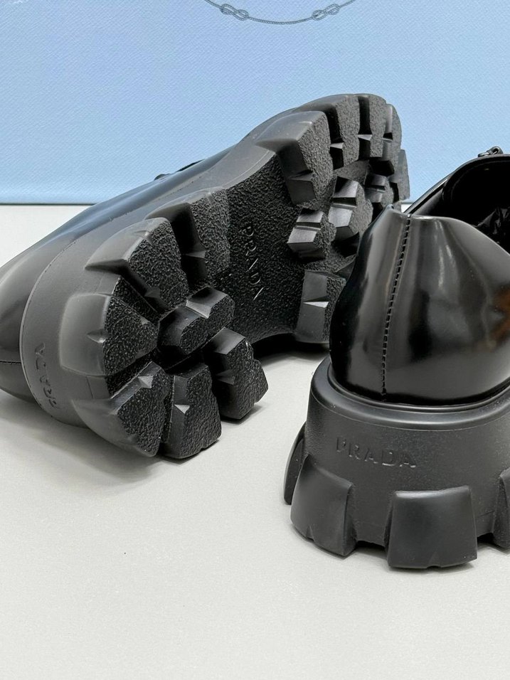 Prada Siyah Erkek Oxford Ayakkabı - Görsel 2