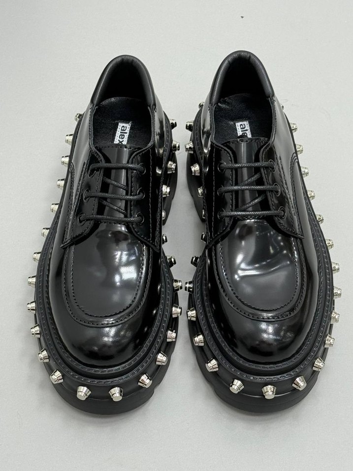 Prada Siyah Kadın Erkek Oxford Ayakkabı - Görsel 3