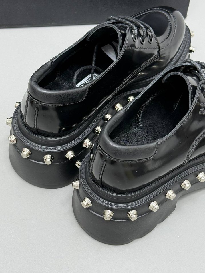 Prada Siyah Kadın Erkek Oxford Ayakkabı - Görsel 5