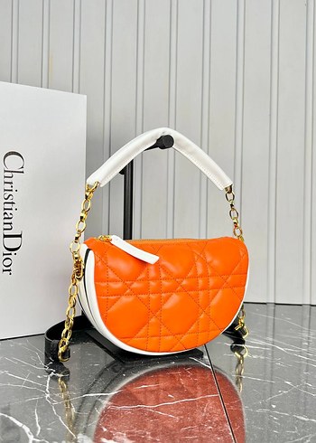 Dior Dior Parlak Turuncu Deri Kadın Çanta