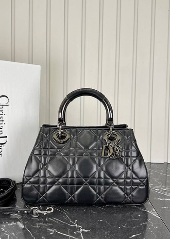 Dior Gri Deri Zincir Detaylı Kadın Çanta