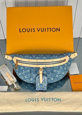 Louis Vuitton Mavi Desenli Kemerli El Çantası